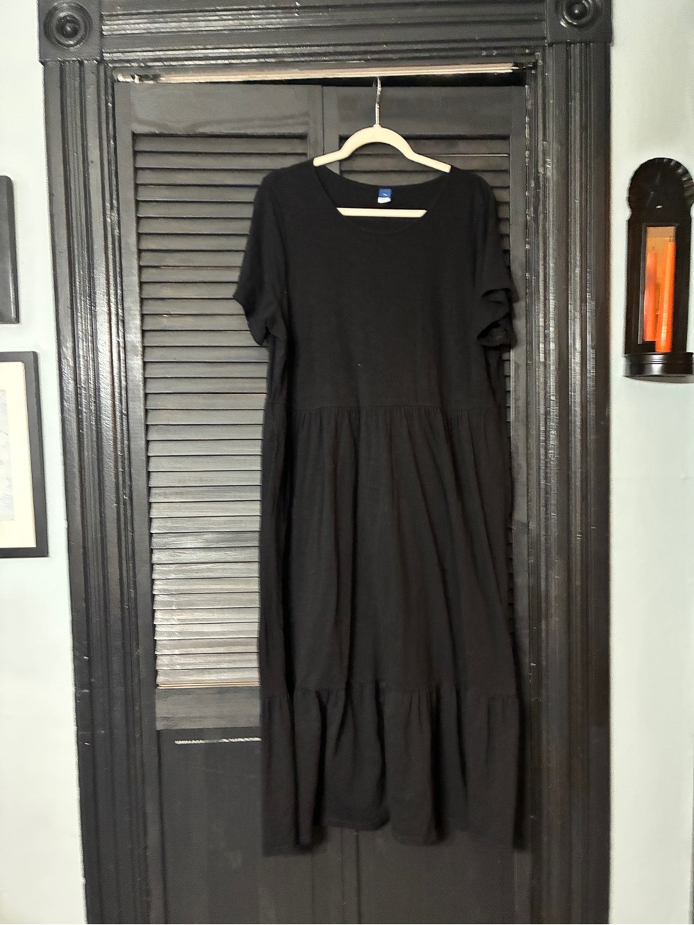 Old Navy Black Tiered Maxi Dress